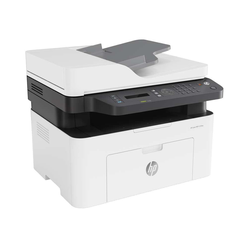 HP LaserJet MFP m137fnw Mono Printer White - 4ZB84A