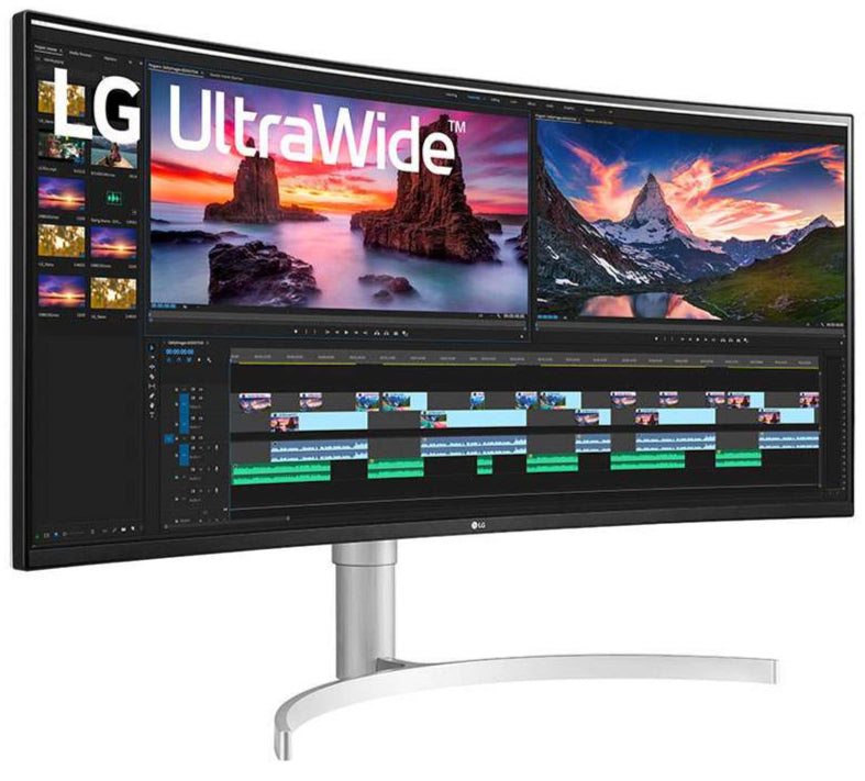 LG 38 Inch UltraWide QHD+ IPS Curved Monitor with Thunderbolt 3 Connectivity 38WN95C-W