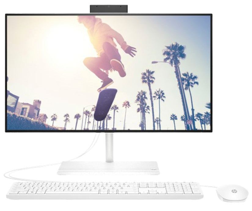 HP AIO 24-CB1025NH i5-1235U 8GB RAM 512 SSD M.2 NVMe 23.8 Inch display DOS White