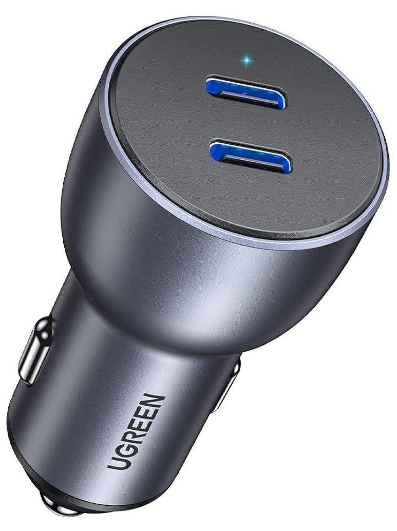 UGREEN CD213-70594B 50W PD DualPort USB-C 40W PD + USB-C 20W PD Car Charger Space Gray