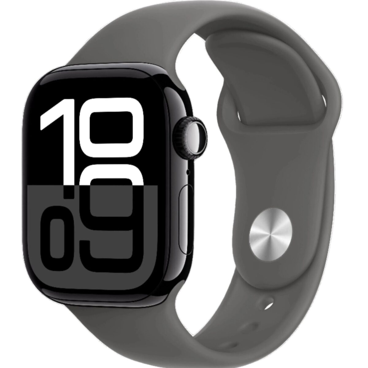 Apple Watch Series 10 GPS + Cellular 46mm Jet Black Aluminium Case With Black Sport Band - Image 1